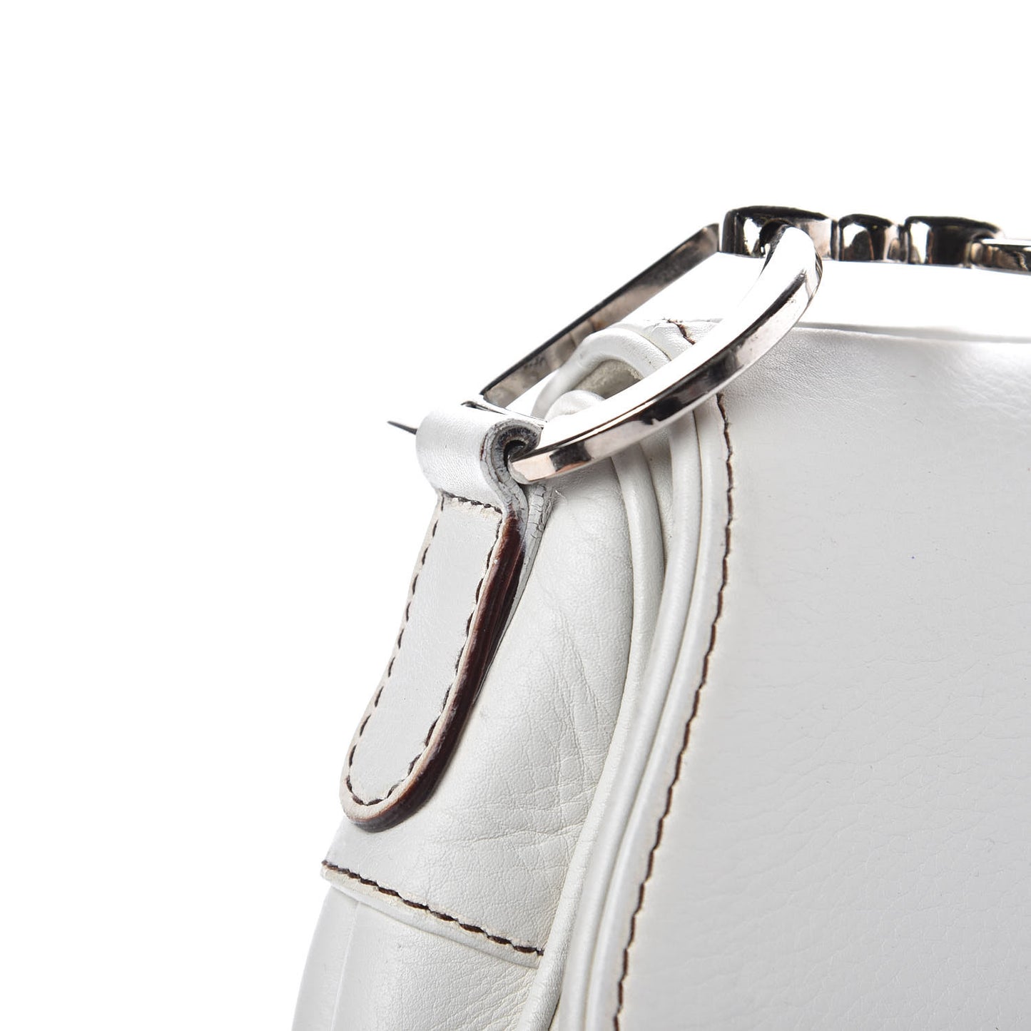 Calfskin Saddle Bag White
