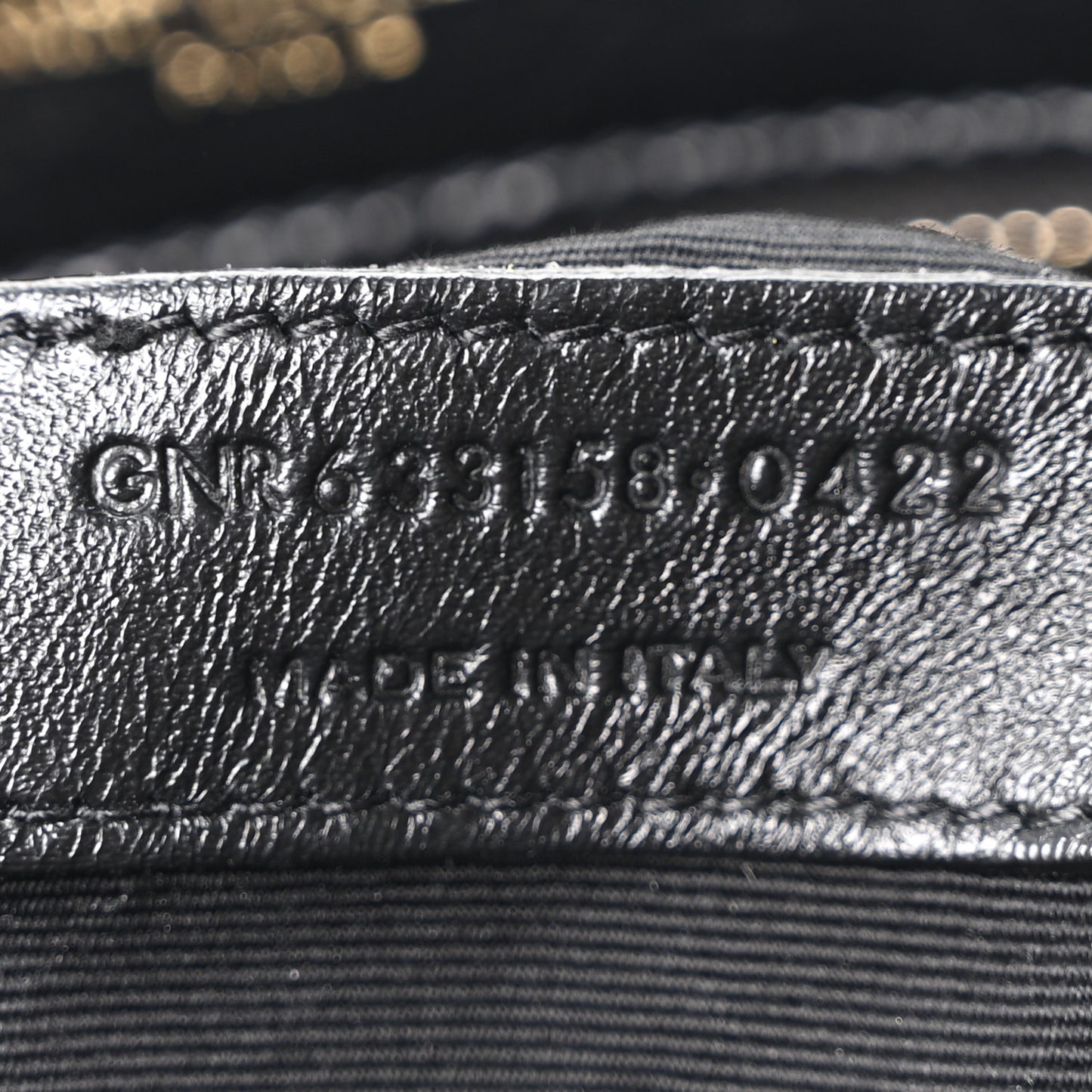 Crinkled Calfskin Matelasse Monogram Medium Niki Chain Satchel Black