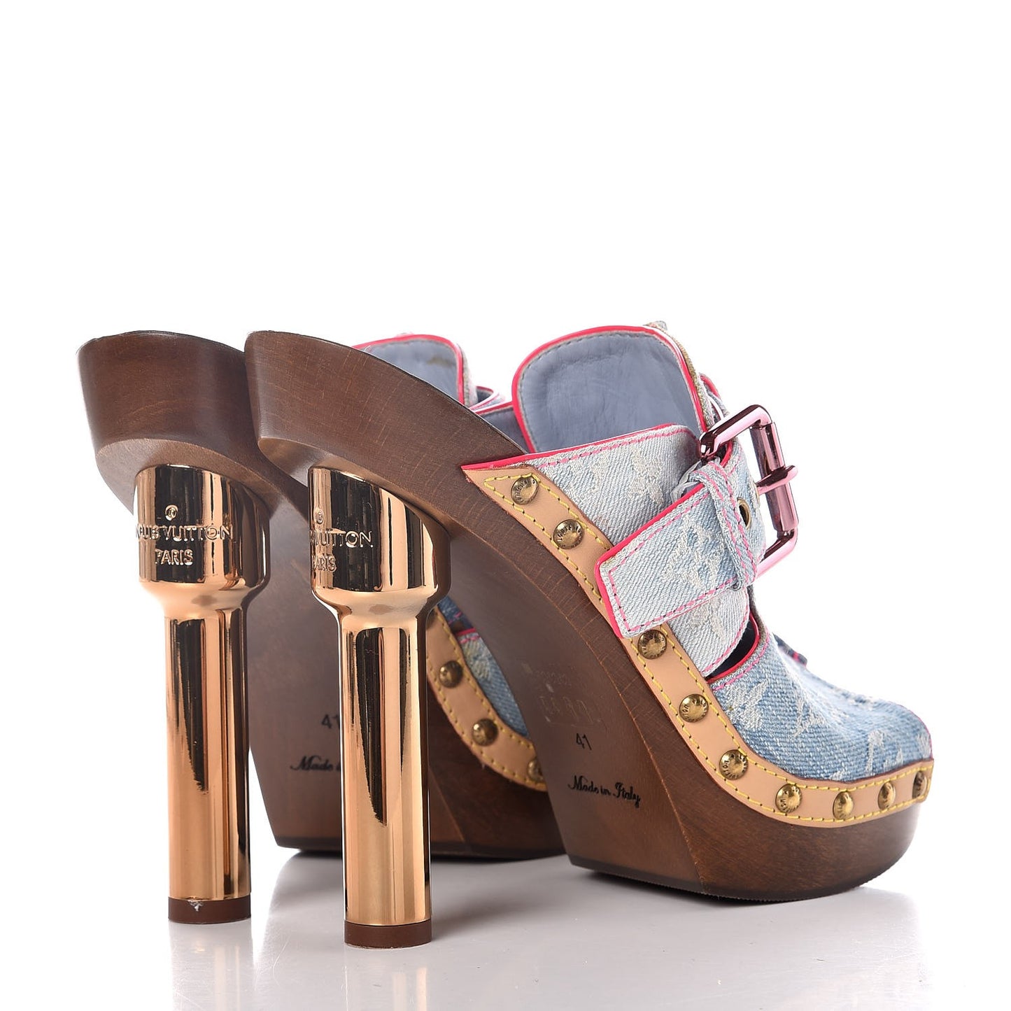 Denim Rosa Mule Clogs 41