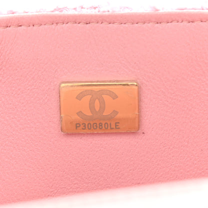 Chanel Tweed Quilted Mini Rectangular Flap Light Pink White 7 of 11