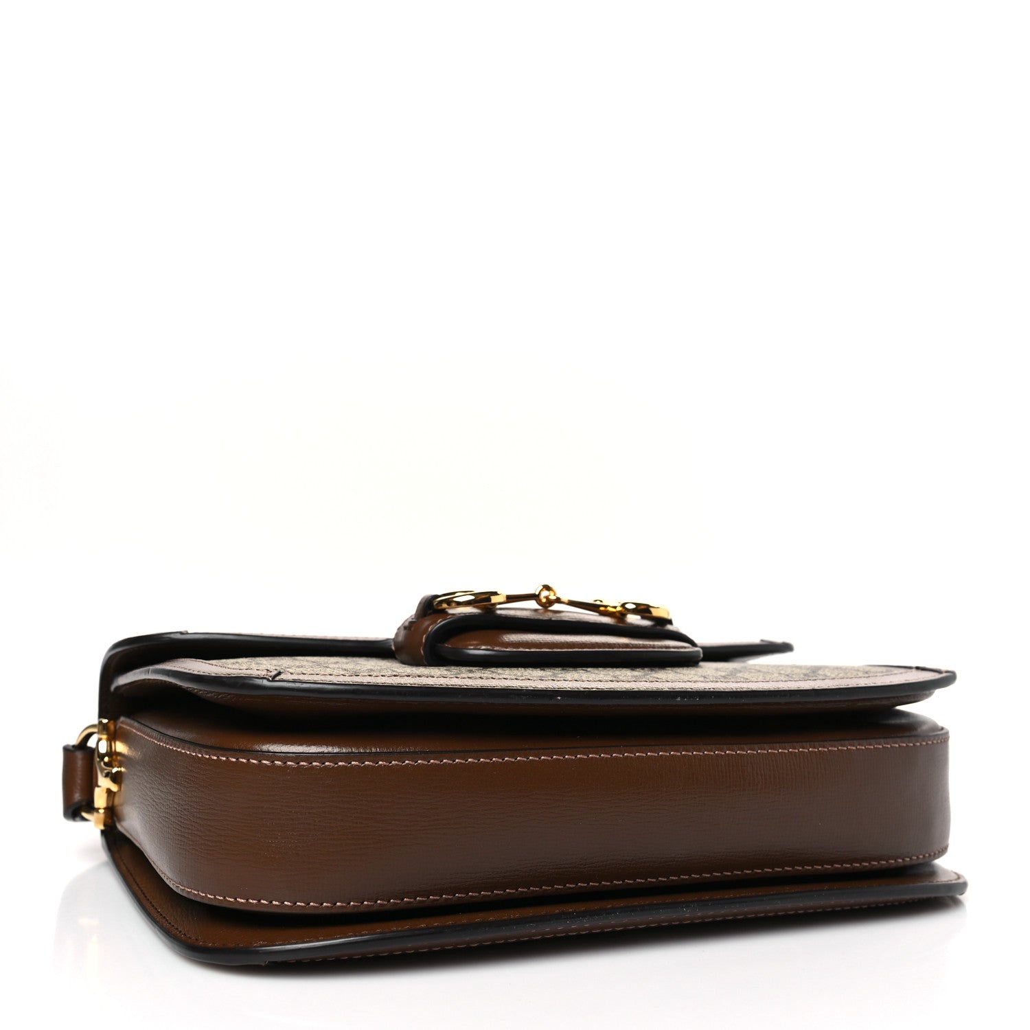 Gucci GG Supreme Monogram Horsebit 1955 Shoulder Bag Beige Brown Sugar 4 of 9