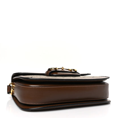 Gucci GG Supreme Monogram Horsebit 1955 Shoulder Bag Beige Brown Sugar 4 of 9