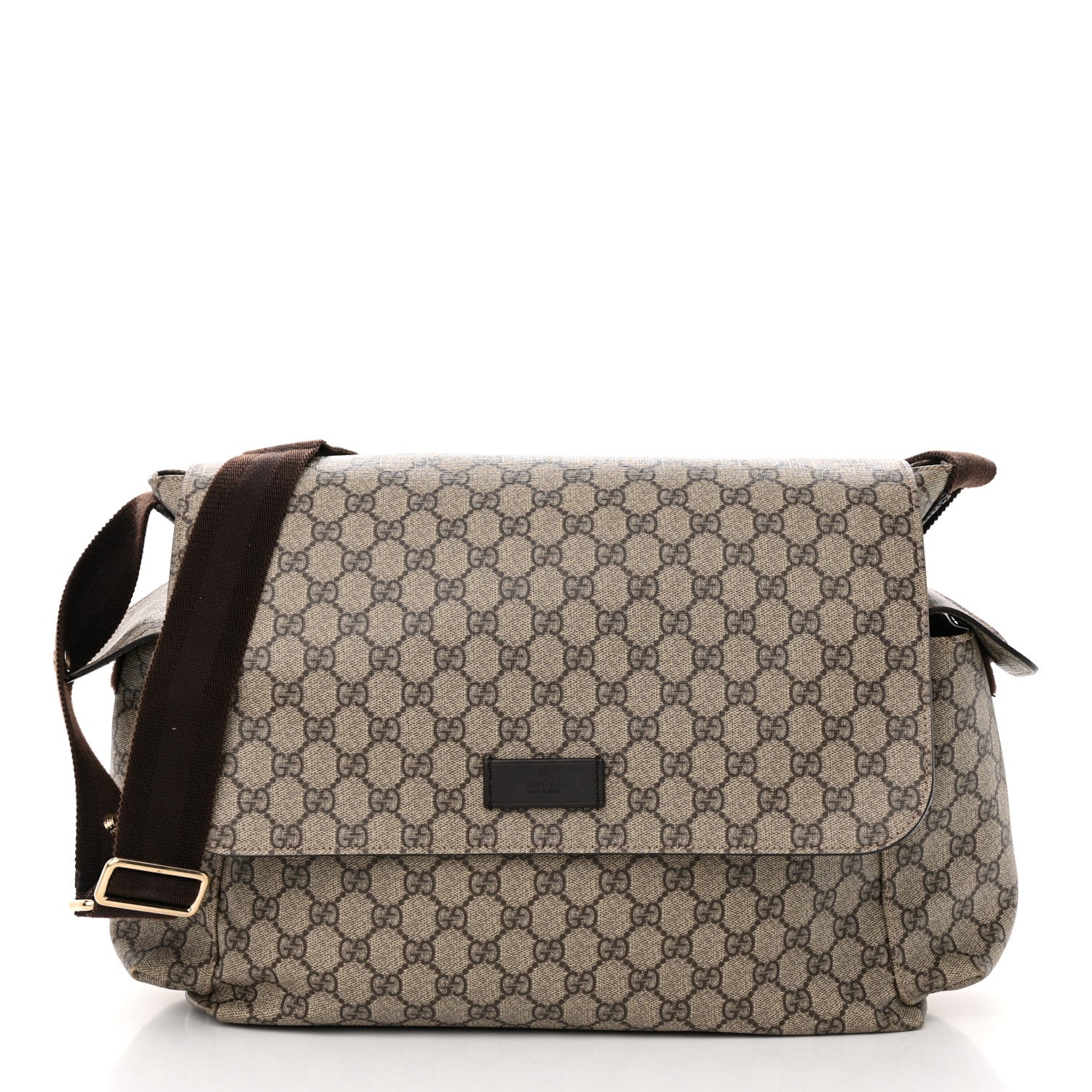 Gucci GG Plus Monogram Messenger Diaper Bag Dark Brown 2 of 10