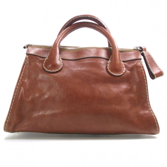 Chloe Calfskin Edith Satchel Ecureil Brown 3 of 9