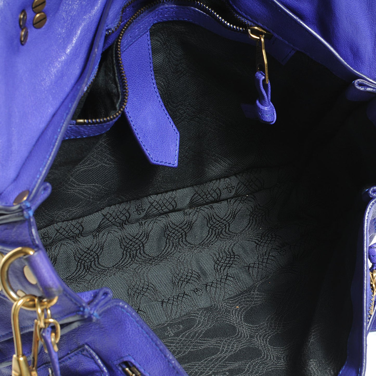Lambskin PS1 Medium Satchel Purple Rain