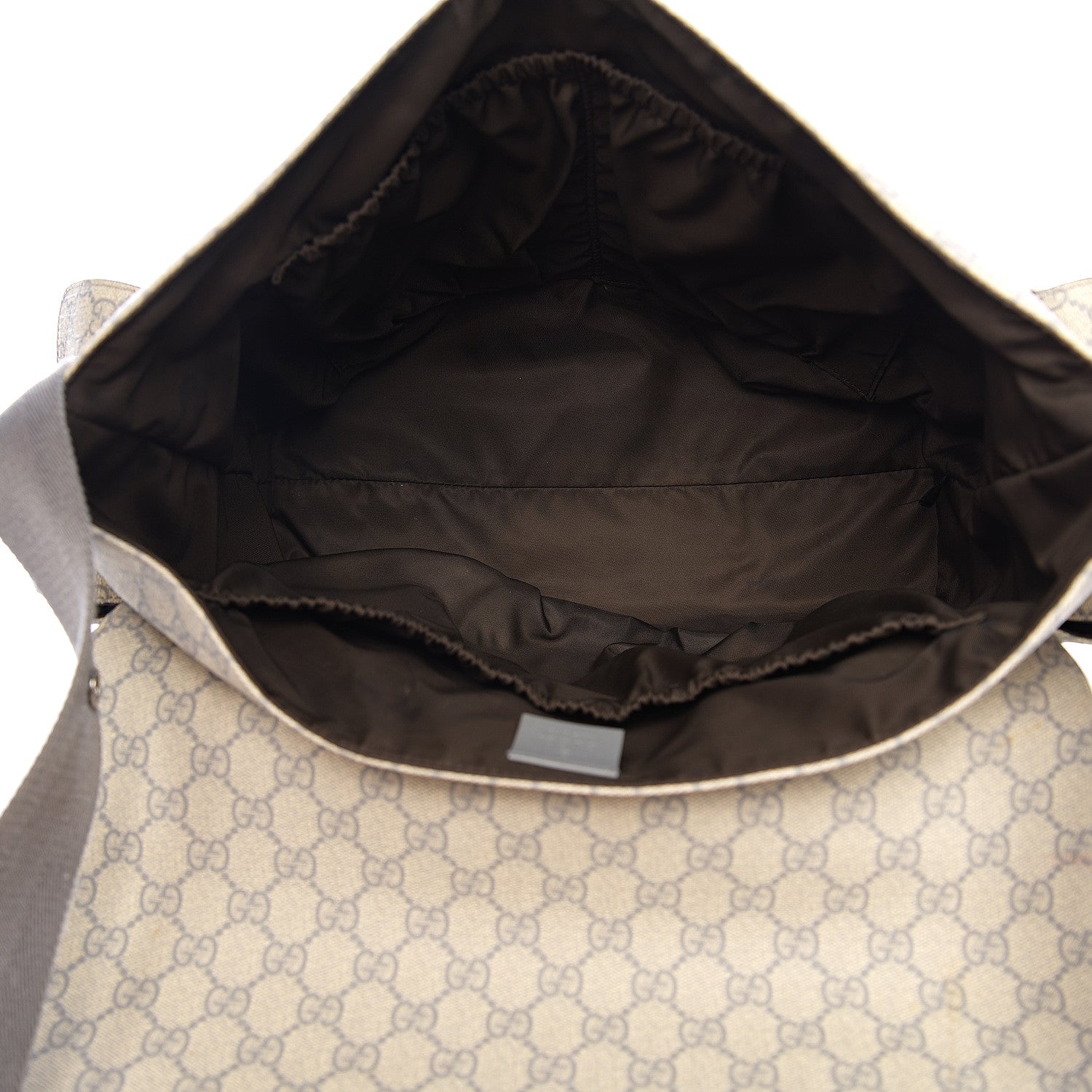 Gucci GG Plus Monogram Messenger Diaper Bag Ecru Grigio 5 of 12