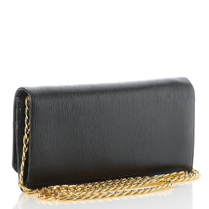 Prada Vitello Move Chain Wallet Black 3 of 7