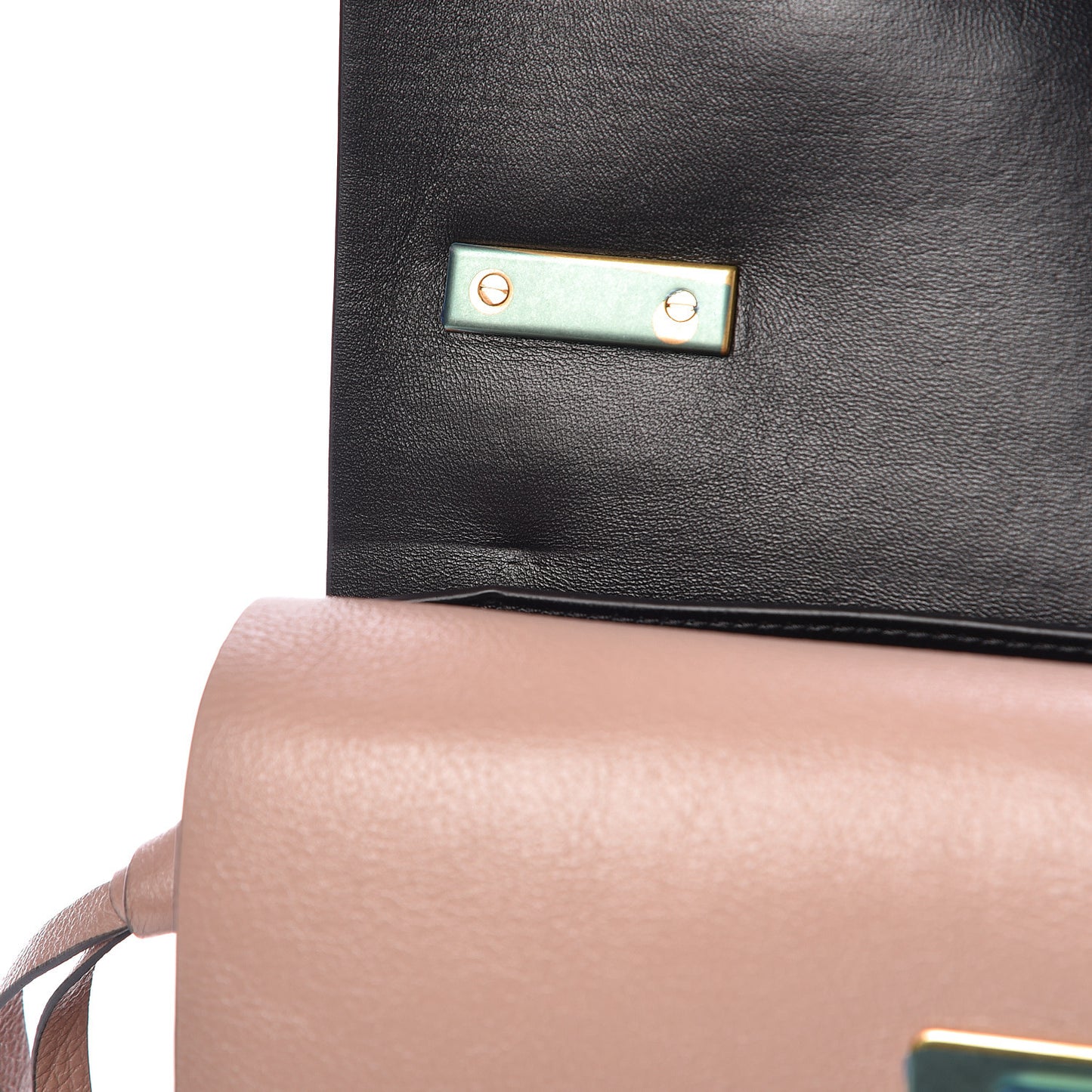 Smooth Calfskin Small VRing Shoulder Bag Rose Cannelle