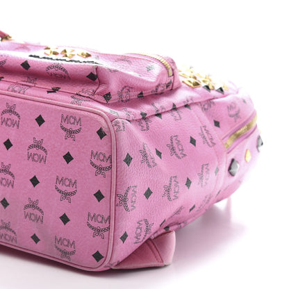 MCM Visetos Studded Medium Stark M Backpack Pink 8 of 18