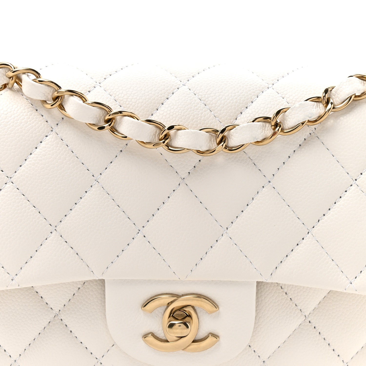 Chanel Caviar Quilted Small Double Flap White 8 of 11