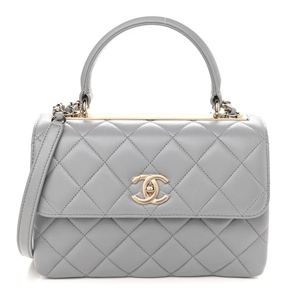 Chanel Lambskin Quilted Small Trendy CC Flap Dual Handle Bag Grey 1 of 9
