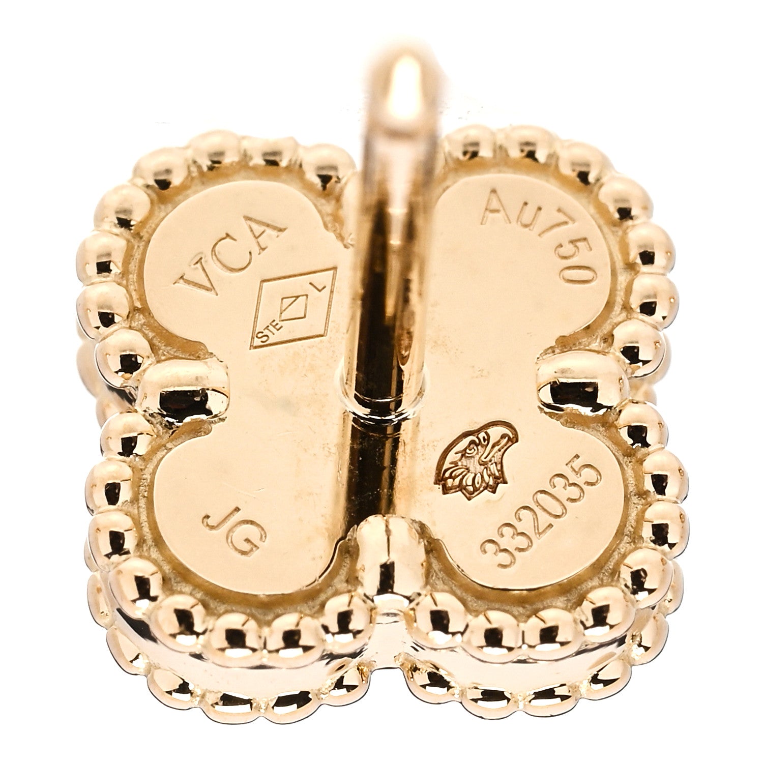 Van Cleef & Arpels 18K Yellow Gold Black Onyx Sweet Alhambra Earrings 4 of 5