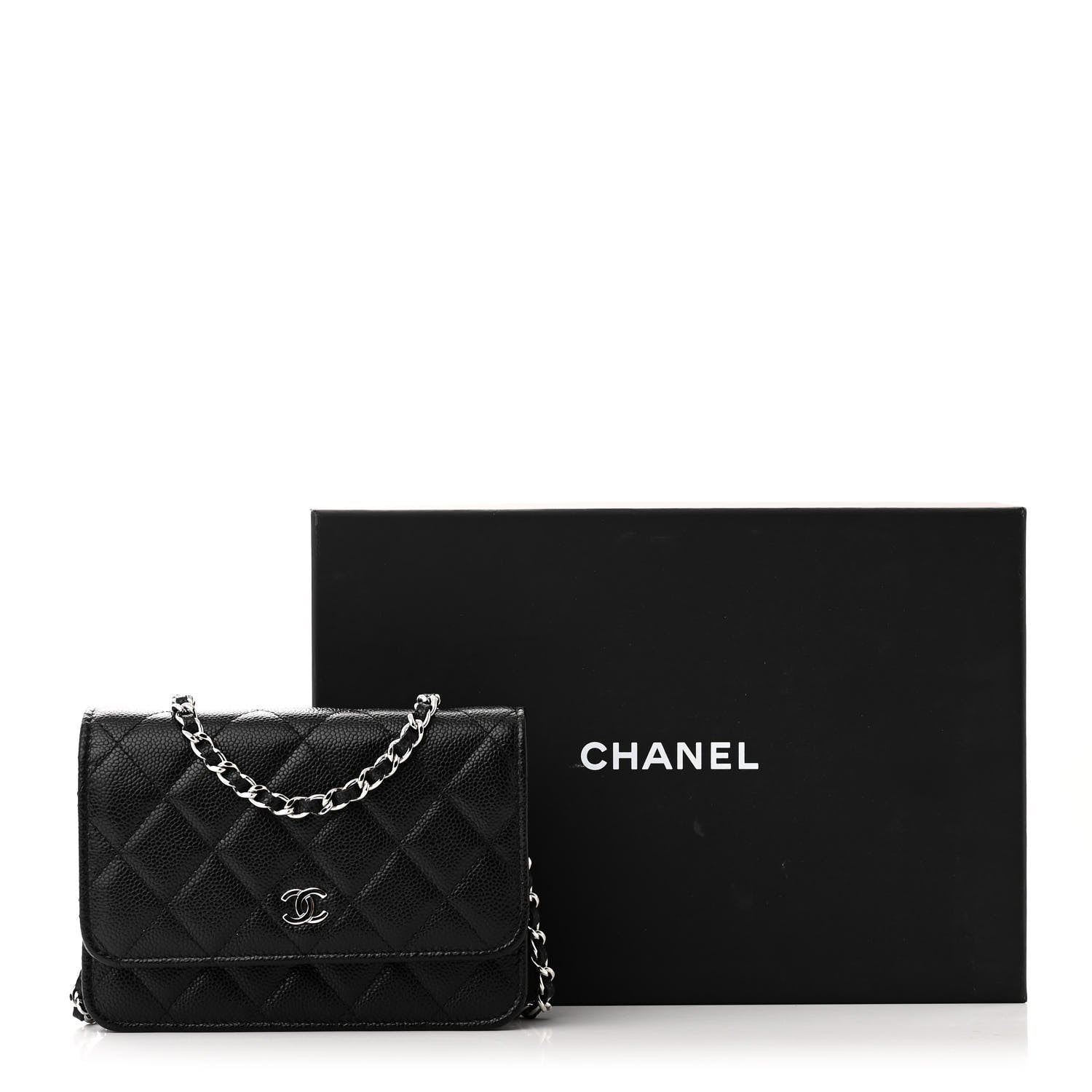Chanel Caviar Quilted Mini Wallet On Chain WOC Black 11 of 11