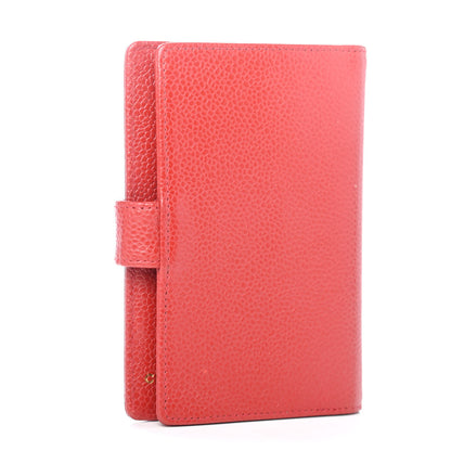 Chanel Caviar CC Mini Ring Agenda Planner Red 2 of 4