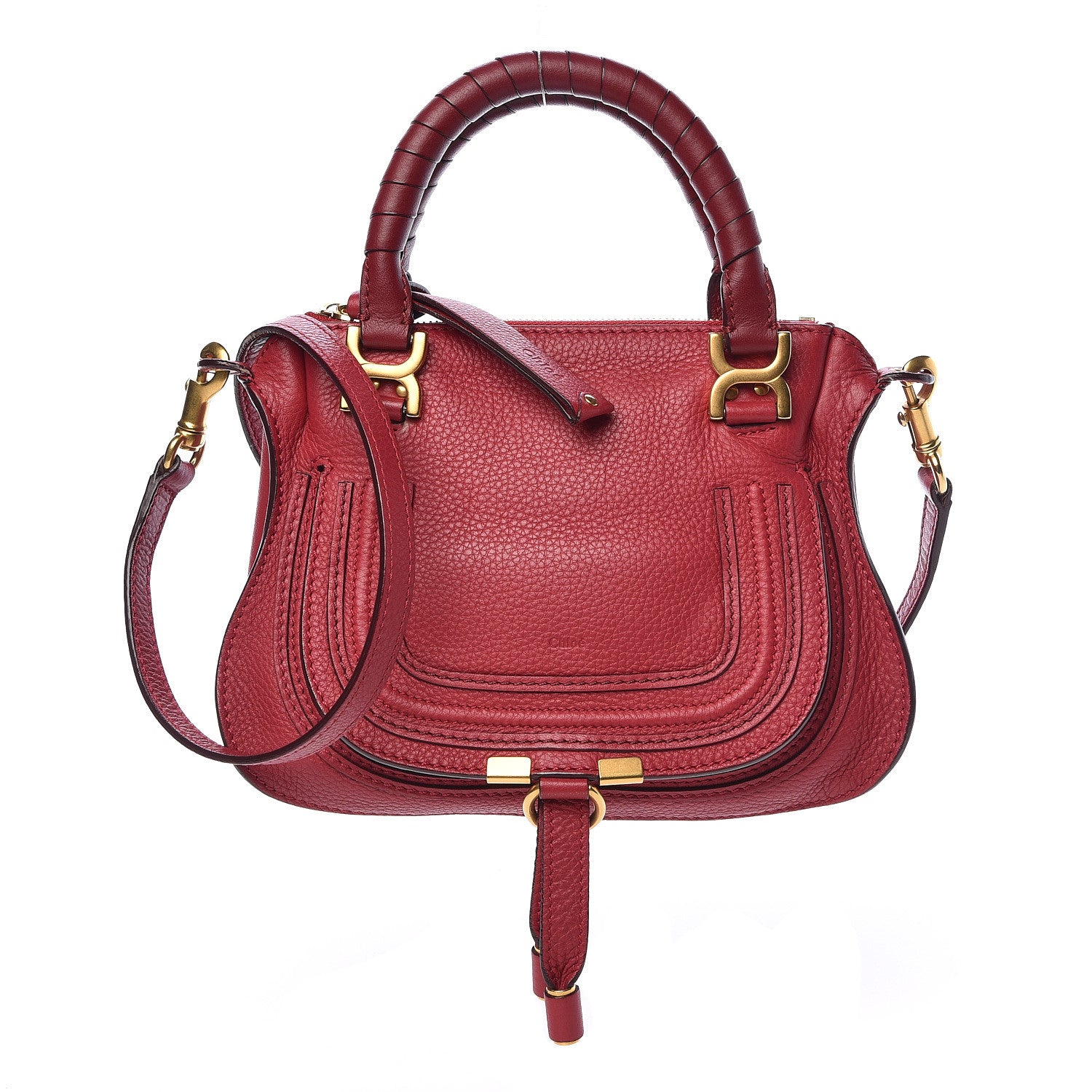 Chloe Calfskin Mini Marcie Satchel Garnet 1 of 15