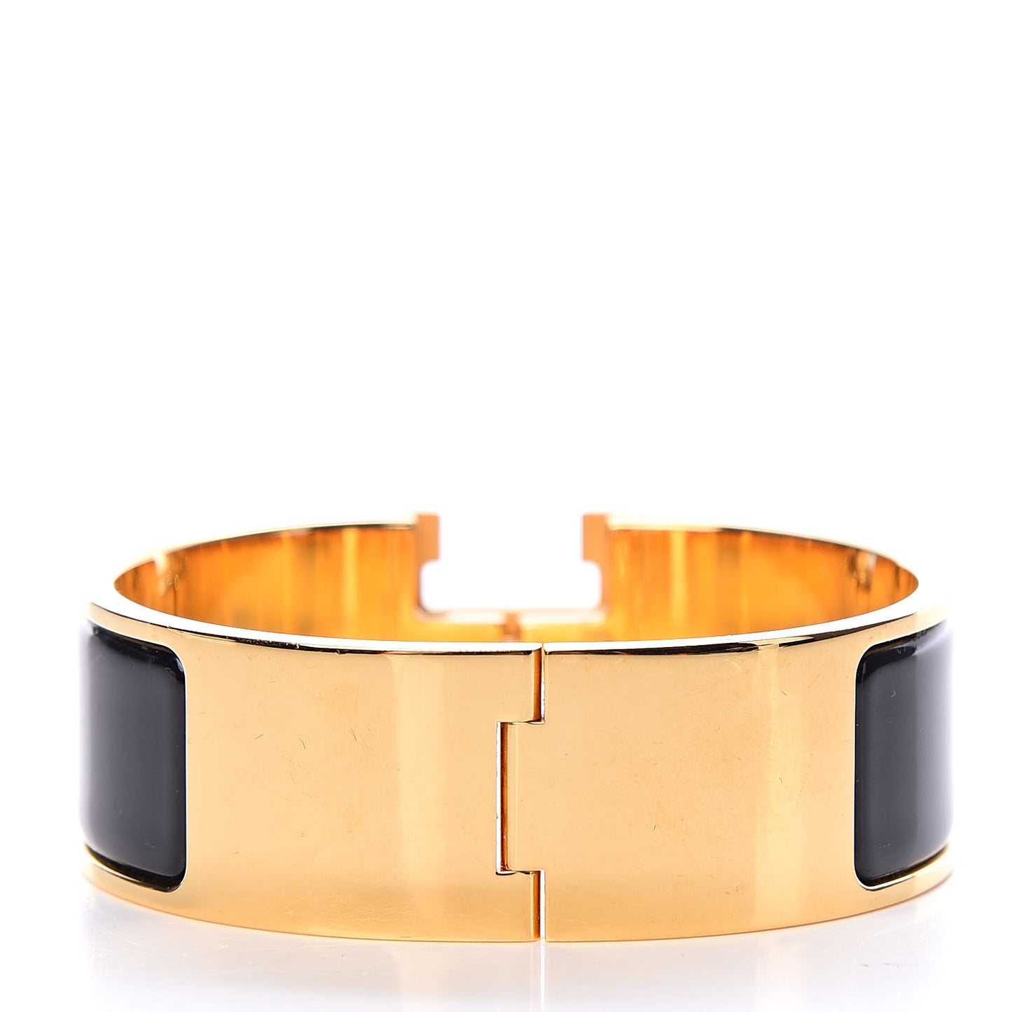 Enamel Wide Clic Clac H Bracelet PM Black
