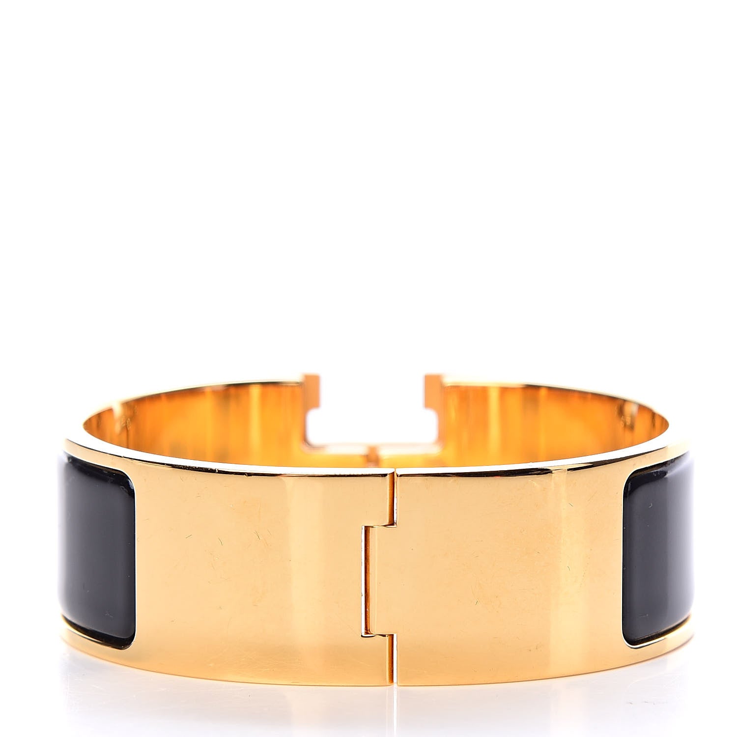 Hermes Enamel Wide Clic Clac H Bracelet PM Black 3 of 4
