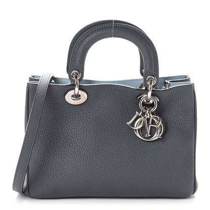 Christian Dior Bullcalf Mini Diorissimo Tote Grey Blue 1 of 11