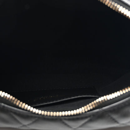 Chanel Shiny Lambskin Quilted Trendy Pockets Hobo Black 5 of 11