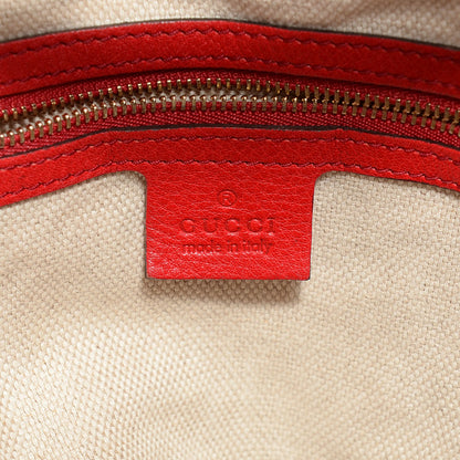 Gucci Pebbled Calfskin Medium Soho Shoulder Bag Red 6 of 9