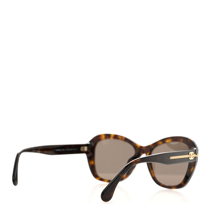 Chanel Acetate Polarized CC Butterfly Sunglasses 5510-A Dark Tortoise 4 of 8