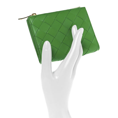 Bottega Veneta Nappa Intrecciato Small Bi-Fold Zip Wallet Parakeet 2 of 7