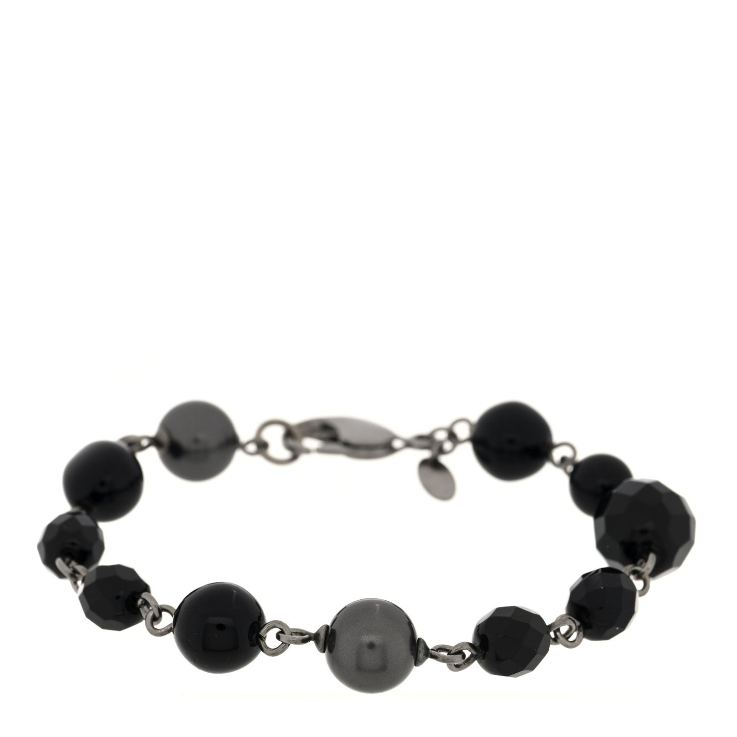 Bead Bracelet Ruthenium Black