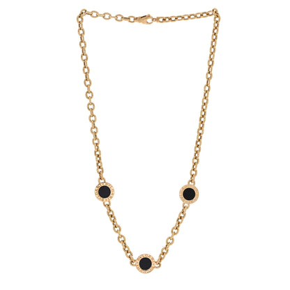 Bulgari 18K Yellow Gold Black Onyx BVLGARI BVLGARI Station Necklace 3 of 5