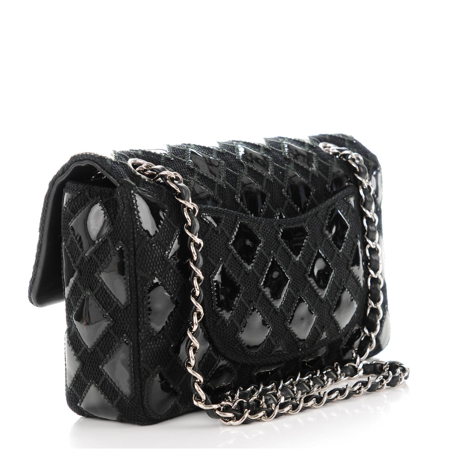 Chanel Vinyl Mesh Quilted Small Single Flap Black 2 of 8