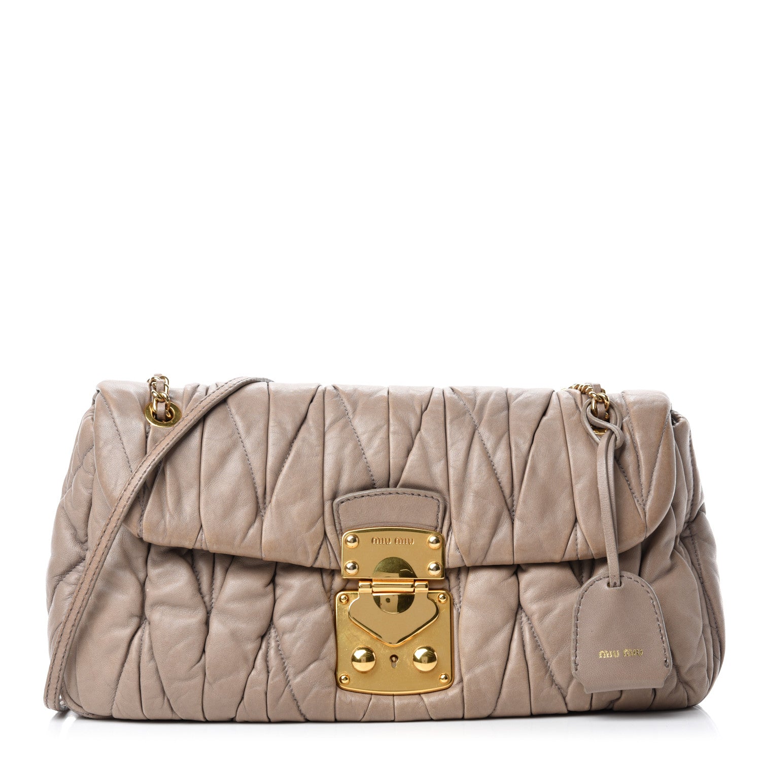 Miu Miu Nappa Matelasse Flap Grey 1 of 13