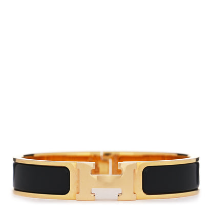 Hermes Enamel Narrow Clic Clac H Bracelet PM Black 1 of 4