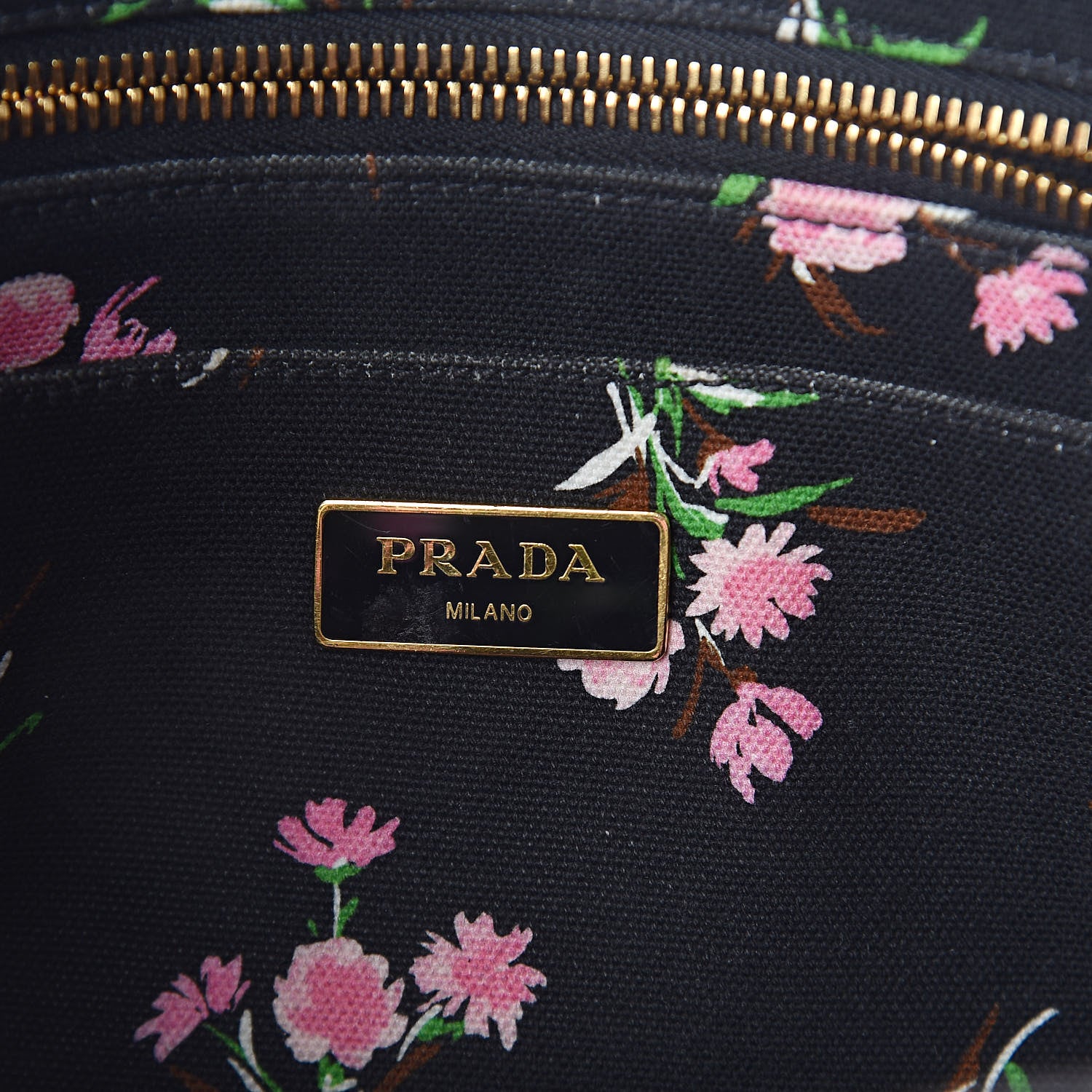 Prada Canapa Small Logo Tote Black Geranio 6 of 9