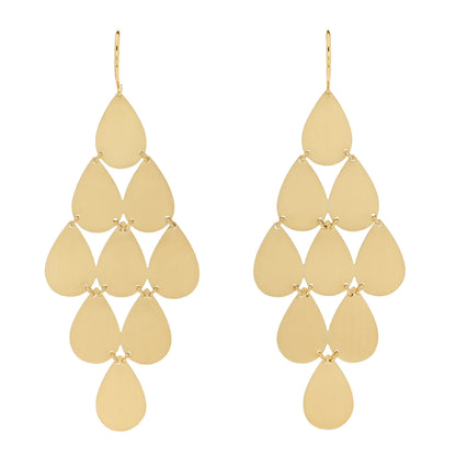 Irene Neuwirth 18K Yellow Gold Teardrop Chandelier Drop Earrings 1 of 4