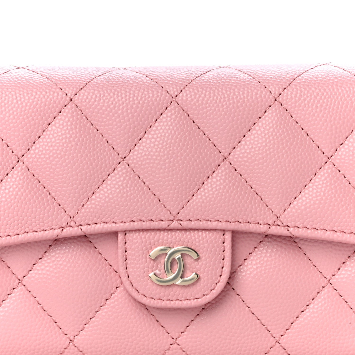 Chanel Caviar Quilted Medium Flap Wallet Pink 8 of 11