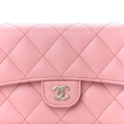Chanel Caviar Quilted Medium Flap Wallet Pink 8 of 11