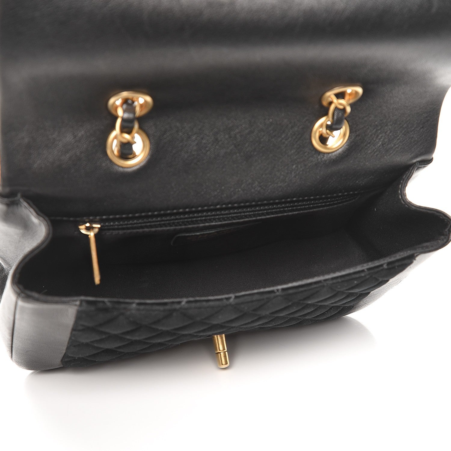 Chanel Metallic Lambskin Velvet Quilted Small Flap Black 6 of 11