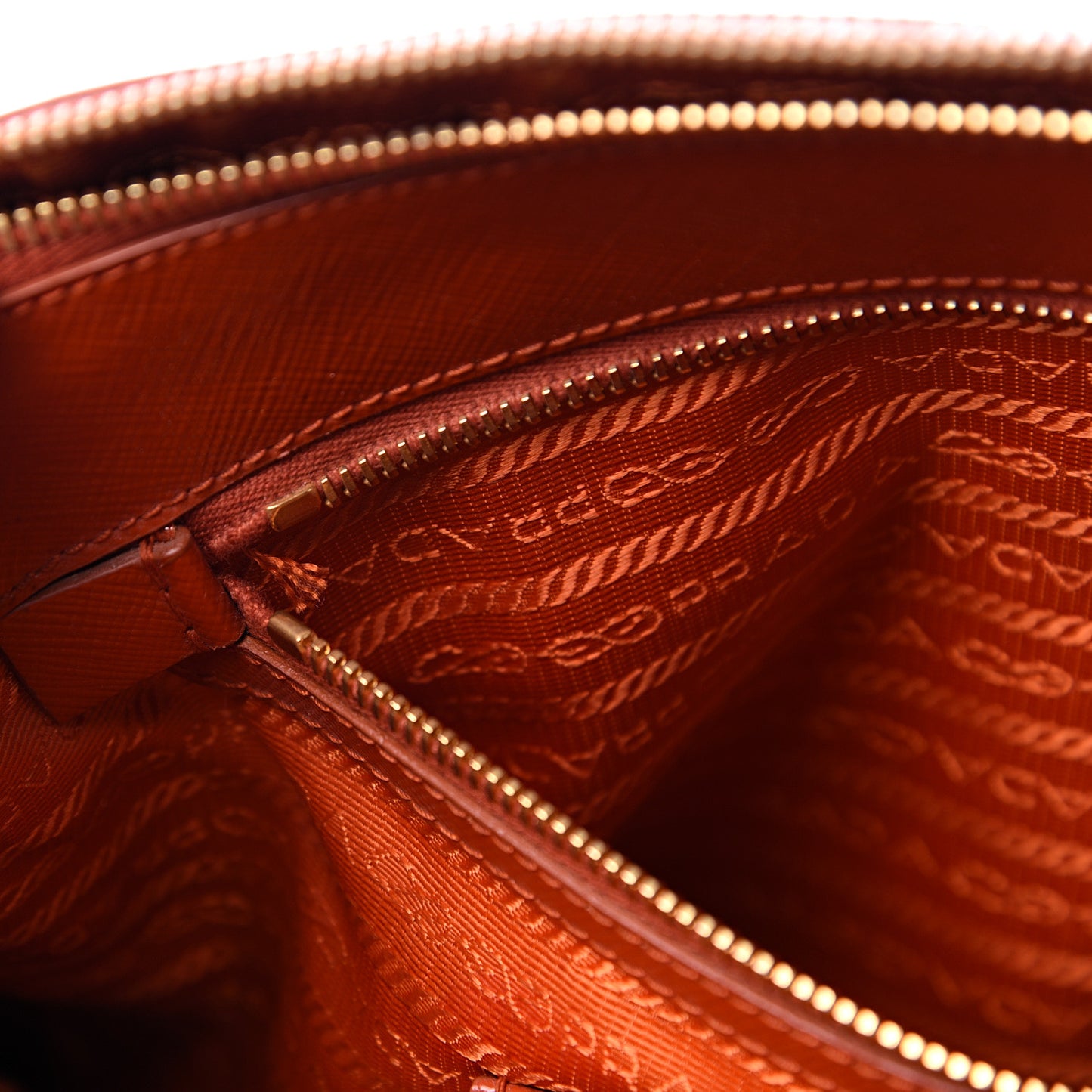 Saffiano Medium Galleria Double Zip Tote Papaya