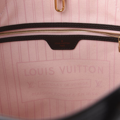 Louis Vuitton Damier Ebene Neo Neverfull MM Rose Ballerine 5 of 11