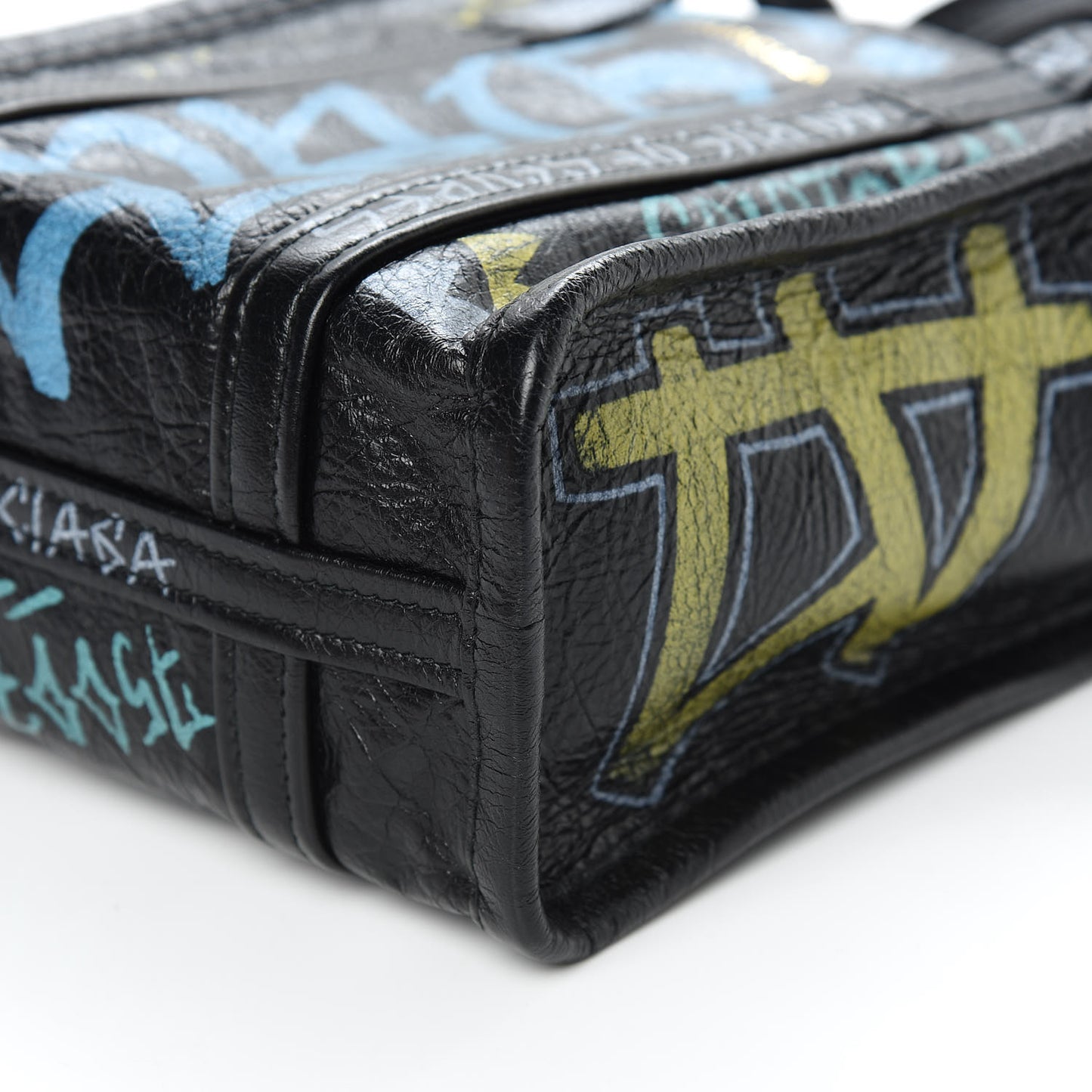 Agneau Arena Graffiti All Over XXS Bazar Shopper Tote Black Multicolor