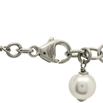 Chanel Pearl Beaded Enamel CC Long Necklace White 5 of 5