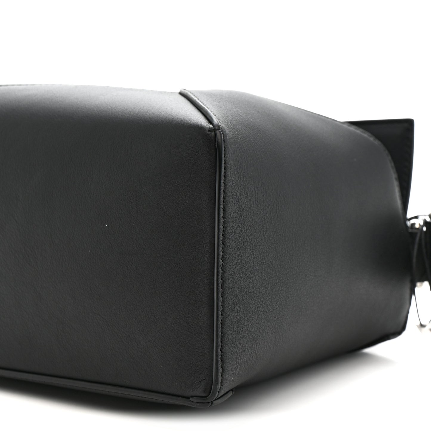Calfskin Small Puzzle Edge Bag Black