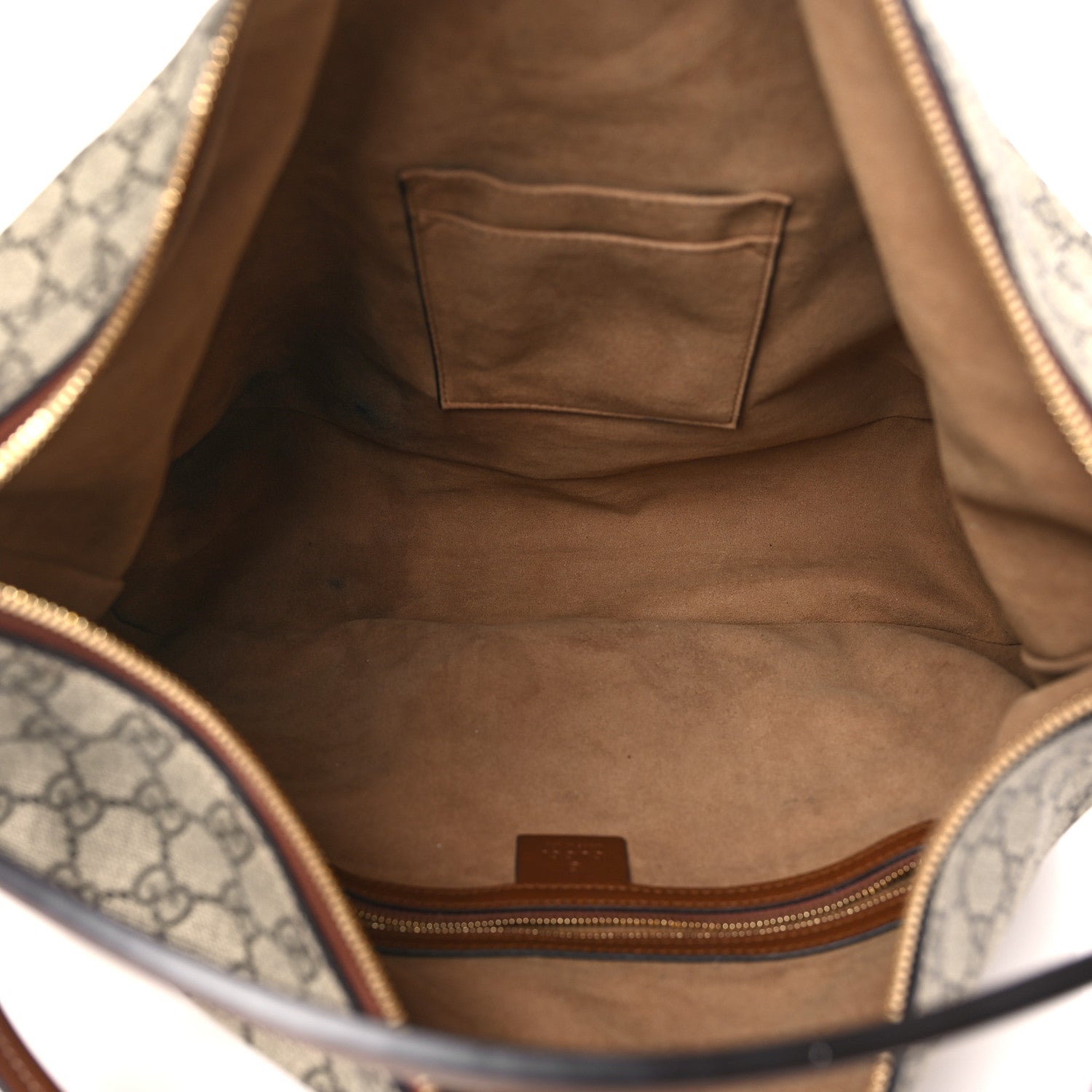 Gucci GG Supreme Monogram Large Linea A Hobo Light Brown 5 of 11