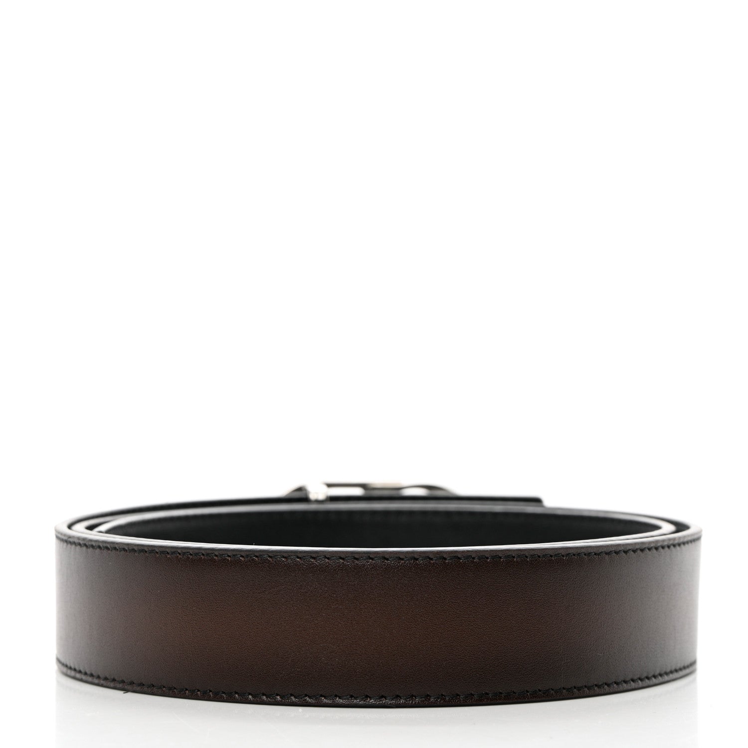 Christian Dior Calfskin CD Belt 100 Brown Black 2 of 5