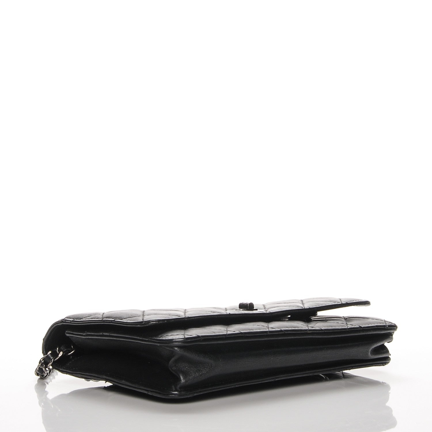 Chanel Aged Calfskin Reissue Wallet On Chain WOC Black 4 of 7