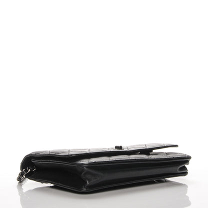 Chanel Aged Calfskin Reissue Wallet On Chain WOC Black 4 of 7