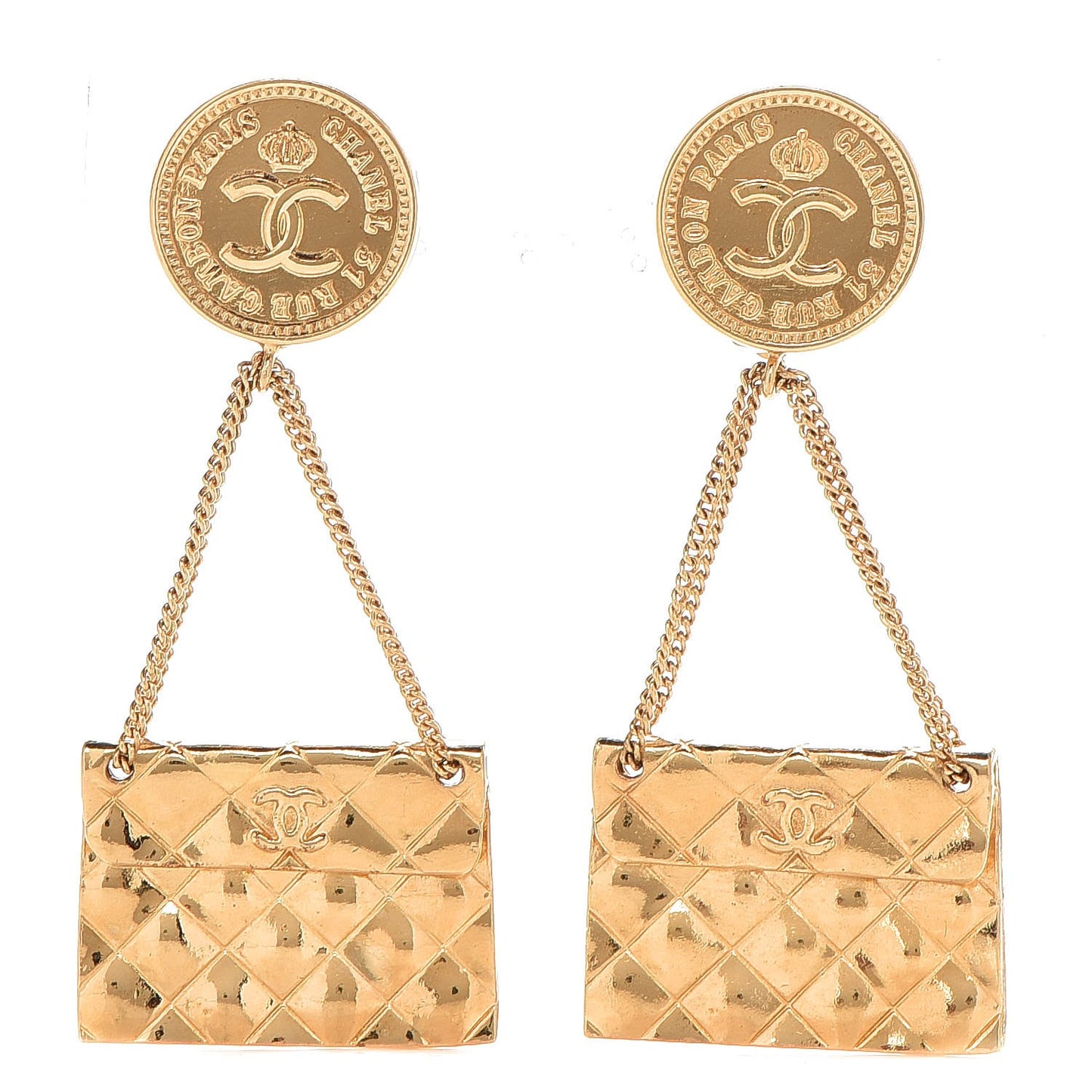2.55 Flap Clip On Earrings Gold