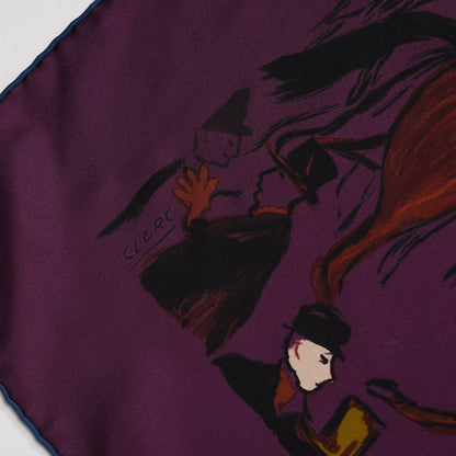 Hermes Silk Paddock Scarf 90 Prun Turquoise Brun 4 of 6