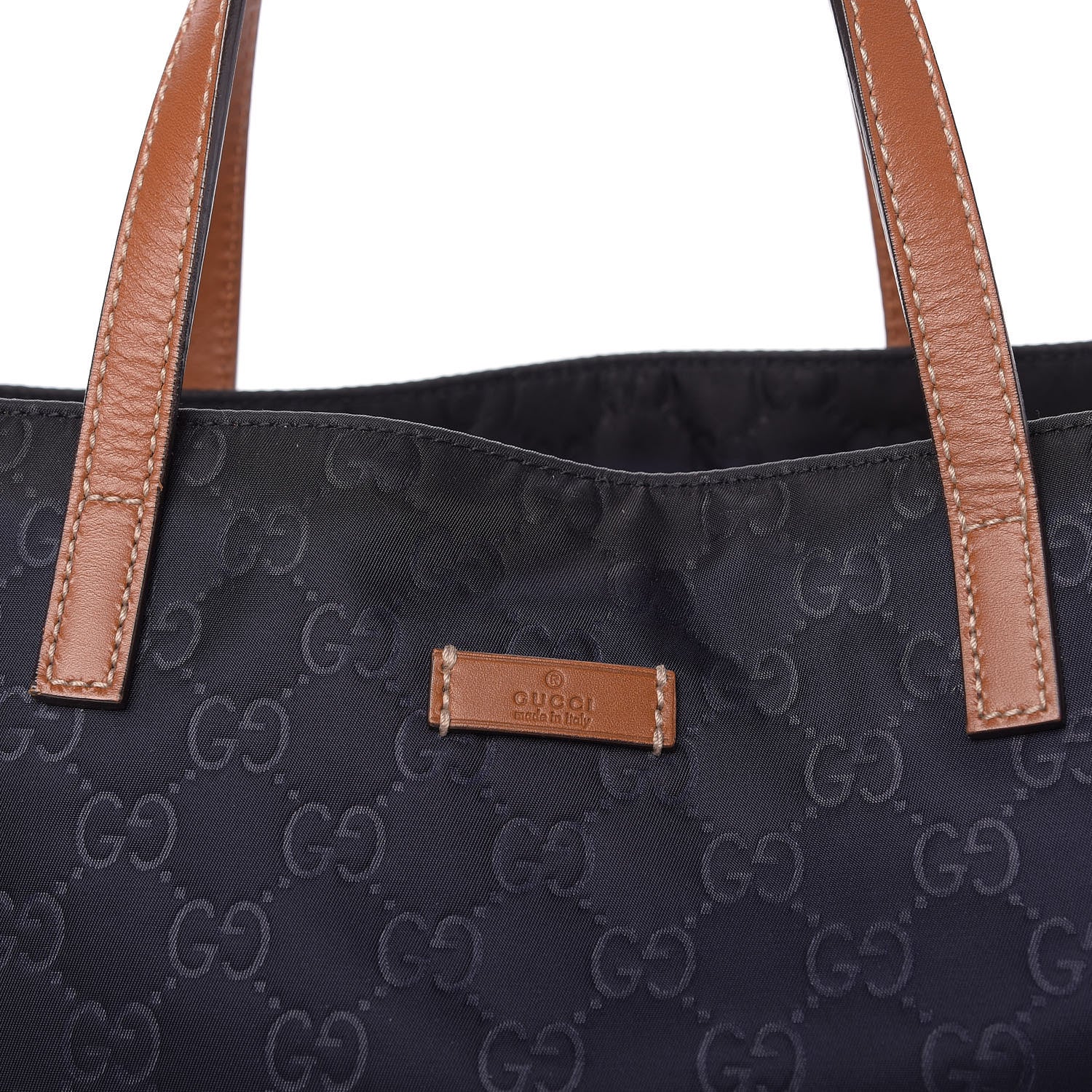 Gucci Nylon Guccissima Medium Tote Navy 11 of 12