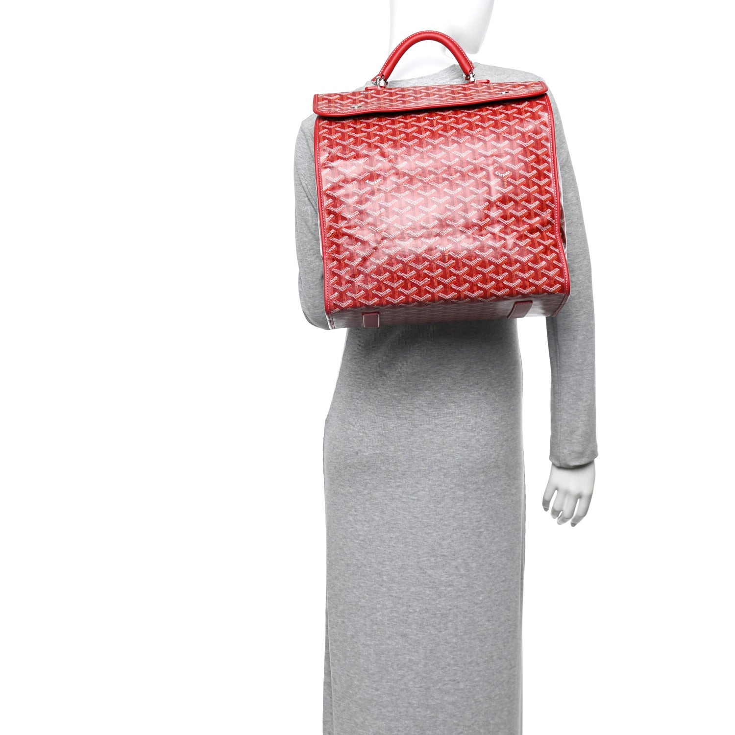 Goyard Goyardine Saint Leger Soft Briefcase Backpack Red 1790520