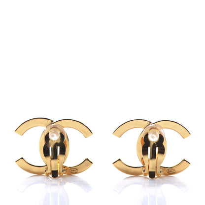 Chanel Metal Large Paris Clip On Earrings Gold 3 of 5